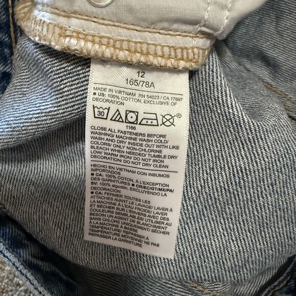 Old Navy OG Jean Cut-Off Shorts Womens 12 Blue Denim Disney Minnie Raw Hem - Picture 5 of 9